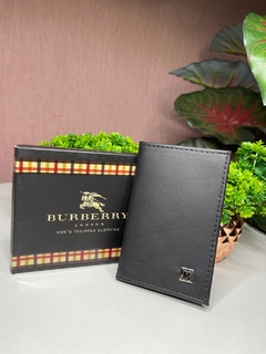 Porta Cartao 100% Couro - Burberry - Preto