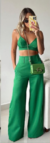 CONJUNTO TOP E CALÇA VERDE