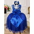 VESTIDO INFANTIL AZUL ROYAL RENDA REALEZA TULE C/ GLITTER (2109AW) na internet