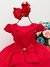 VESTIDO INFANTIL VERMELHO C/ LAÇO STRASS PRINCESAS (BANANA CLUB 3182VM) - comprar online