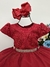 VESTIDO INFANTIL VERMELHO C/ RENDA PAETÊ CINTO DE STRASS (MENINA BONITA 2237VM) - comprar online