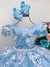 VESTIDO INFANTIL AZUL RENDA BRANCA REALEZA E PÉROLAS LUXO (ENJOY 2211AZ) - comprar online