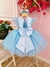 VESTIDO INFANTIL JARDIM ENCANTADO C/ APLIQUE PÉROLAS (2331RS) (2331LL) (2331AZ) na internet