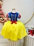 VESTIDO INFANTIL FANTASIA BRANCA DE NEVE AMARELO CAPA TIARA (4025BN) - comprar online