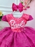 VESTIDO INFANTIL DA BARBIE PINK C/ APLIQUE LAÇO SAIA GLITTER (2009PK) - comprar online