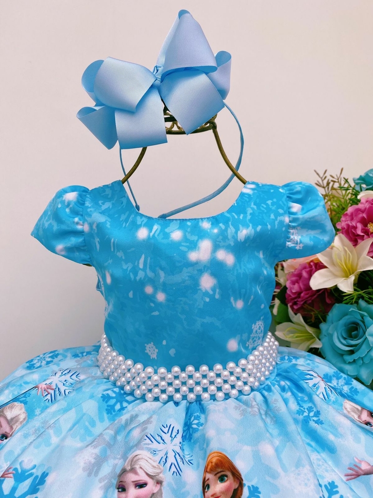 Vestido Infantil Moana Baby Rosa C/ Broche Luxo Princesas