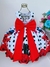 VESTIDO INFANTIL LADY BUG BRANCO E PRETO FLORAL VERMELHO (CLUBINHO 2938BC) na internet