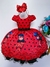 VESTIDO INFANTIL LADYBUG VERMELHO COM PRETO CENTO DE PÉROLAS (0012LB)