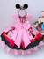 VESTIDO INFANTIL MINNIE ROSA C/ LAÇO FLORIDO E STRASS (TEMÁTICOS DLXMI4) na internet