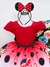 VESTIDO INFANTIL MINNIE VERMELHA BOLAS CINTO E PÉROLAS LUXO ( TEMÁTICOS DLXME) - comprar online