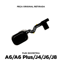 A6/A6+/J6/J6+/J8 - FLEX BIOMETRIA - PRETO - ORIGINAL