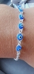 Pulseira 6 Olhos Gregos em Prata 925 - 18cm - comprar online