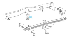 Kit Com 4 Coxim (batente) Feixe De Mola Dianteira MB A3093200177 - comprar online