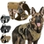 Arnês tático para cães militar para cães pastor alemão K9 grande arnês para cães pequenos ajustável conjunto de trela de nylon malinois