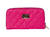 Cartera de Mujer 2 Cierres Regálala Al Mayoreo, Color Rosa Neón