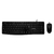 Kit teclado y mouse Perfect Choice Inalámbrico antiderrames negro