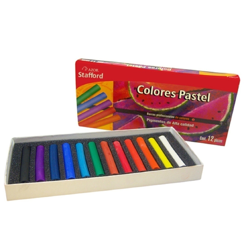 Colores pastel seco Stafford colores surtidos caja con 12 pzas