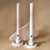 Set Porta Vela Chandelier Concrete (2un) - Branco Marmore