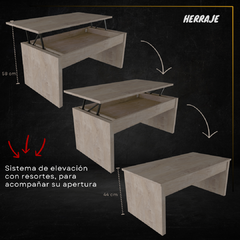 Mesa Elevable Linea acay - Ebano negro en internet