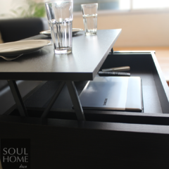 Mesa Elevable Linea acay - Ebano negro - Soul Home Deco