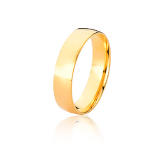 Aliança de Casamento Évora 18k 5mm Clássica