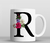 Imagem do Caneca Personalizada Coleção Inicial Floral Black - Alfabeto