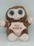 Macaco Safari Bordado Feliz Natal Olhos De Glitter Pelúcia Br Machine Brinquedo - Pelúcias