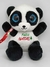 Panda Safari Bordado Feliz Natal Olhos De Glitter Pelúcia Br Machine Brinquedo - Pelúcias