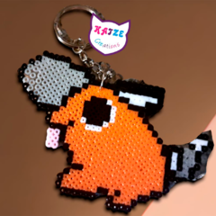 Pochita - Llavero - Hama Beads - Chainsaw Man