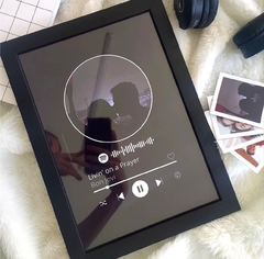 QUADRO BLACK COM QRCODE INTERATIVO SPOTIFY