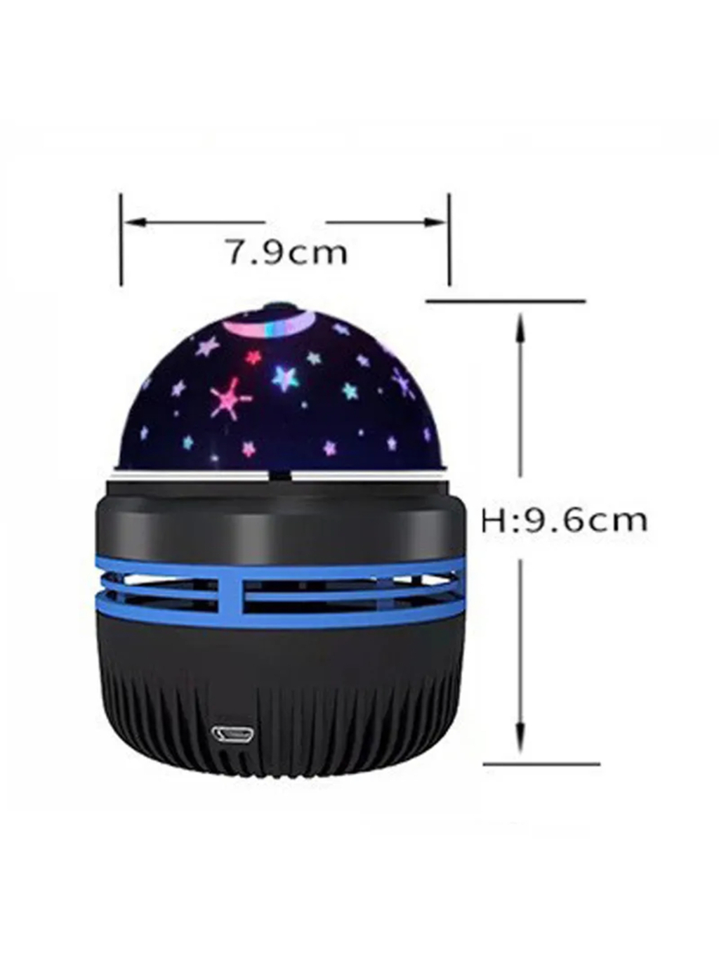 Mini Lampara Giratoria Rgb Proyector Estrellas Usb