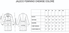 Jaleco Feminino Chemise Coloré na internet