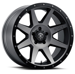 20X10 ICON REBOUND MATTE TITANIUM 6x135 ET + 16