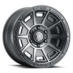 17X8.5 ICON VICTORY SMOKED SATIN BLACK TINT 5x127 ET -6