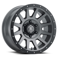 17X8.5 ICON COMPRESSION MATTE TITANIUM 6x139 ET 0