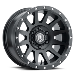 18X9 ICON COMPRESSION SATIN BLACK 6x139 ET 0