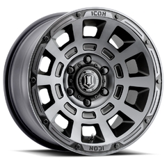 17X8.5 ICON THRUST SMOKED SATIN BLACK TINT 6X139 ET 25