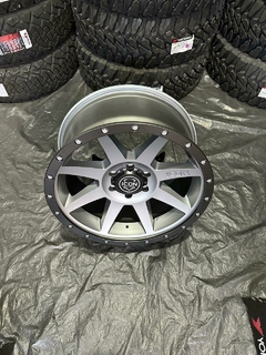 20X10 ICON REBOUND MATTE TITANIUM 6x135 ET + 16