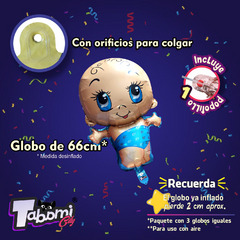 Globo Metalizado Bebé Niño, Grande, 3 pz. - comprar en línea