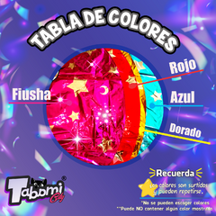 Globo metalizado Luna con estrella gde. Colores surtidos, 4 pz. - Comercializadora Kundee