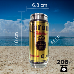 Termo de acero con forma de lata de cerveza 500ml varios diseños, Acero inoxidable, Popote retractil, cap. 500 ml, 001 pz. (Granel). - Comercializadora Kundee