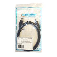 Cable USB A-B 1.8 mt, negro Ec -MANHATTAN- - comprar en línea