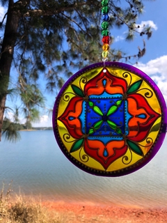 Mandala Quartenárialuz vitral 15cm na internet