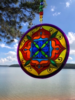 Mandala Quartenárialuz vitral 15cm - loja online