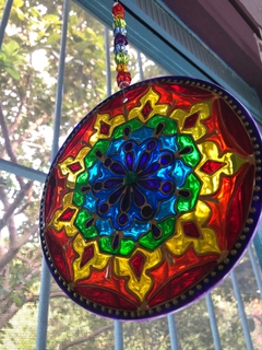 Mandala Mandaluz vitral 15cm