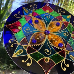 Mandala Quartaluz vitral 15cm