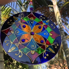 Mandala Quartaluz vitral 15cm - comprar online