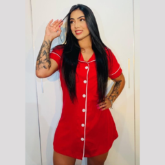 pijama-feminino-chemise-curto-manga-curta-vermelho