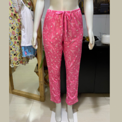 Pijama Americano Feminino Calça Manga Longa Rosa. na internet