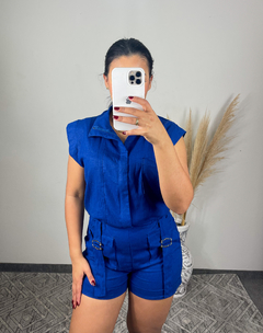 Macaquinho Fernanda Azul - comprar online